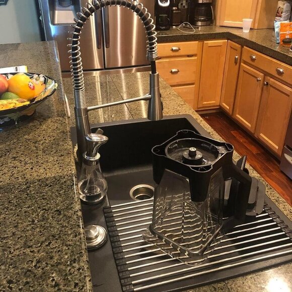 Roll up Dish Drying Rack Over The Sink Kitchen Roll up Sink Drying Rack Stainles - Picture 6 of 8